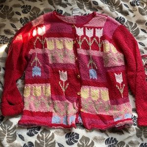 Talbots tulip cotton cardigan